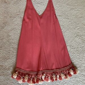 Reformation Mini Dress with Tassels